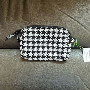 Vera Bradley small cosmetic case in midnight houndstooth